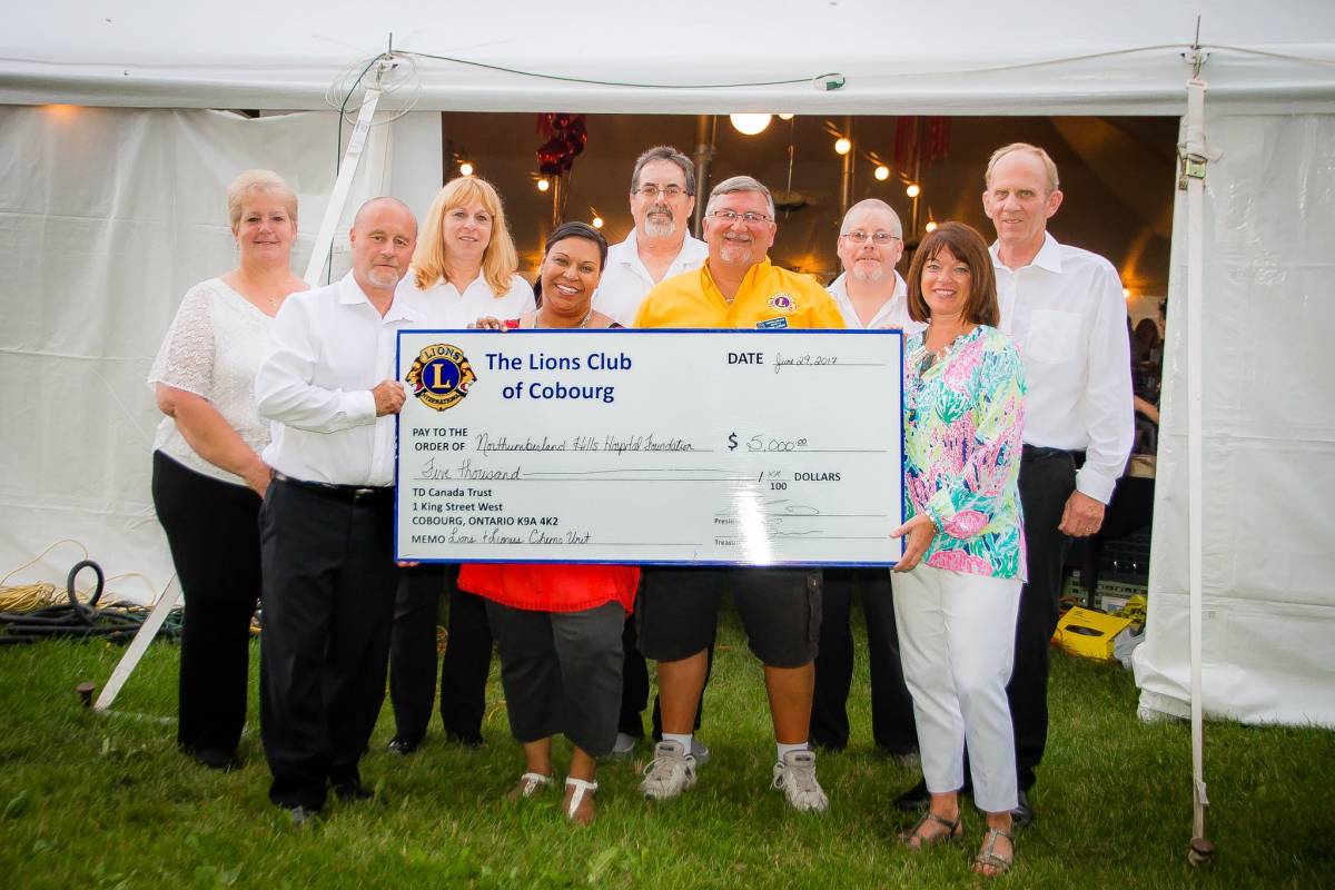 Lions Club of Cobourg Makes Significant Donation in Support of Local Cancer Care
